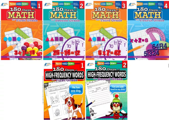 180 DAYS OF MATH FOR FIRST GRADE LEVEL 1-4 (High Frequency Words 1-2)