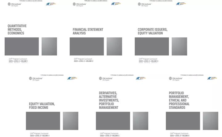 2023 CFA© Program Curriculum Level II Volume 1-6