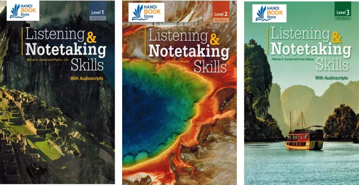 bộ sách 3 quyển Listening & Notetaking Skills 1,2,3 ( kèm file nghe - sách màu)