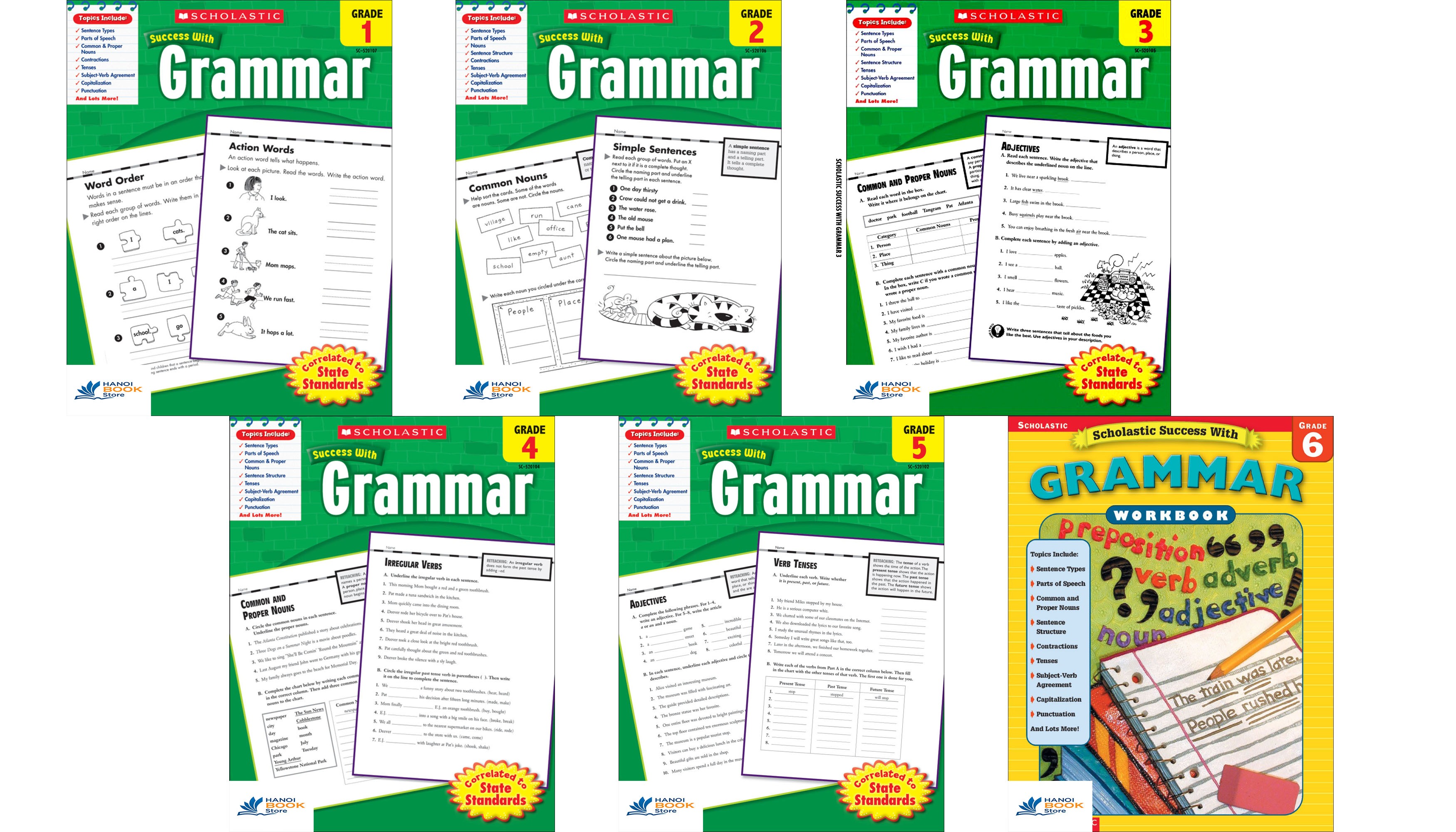 SCHOLASTIC SUCCESS WITH GRAMMAR 1-6 (Sách đen trắng)