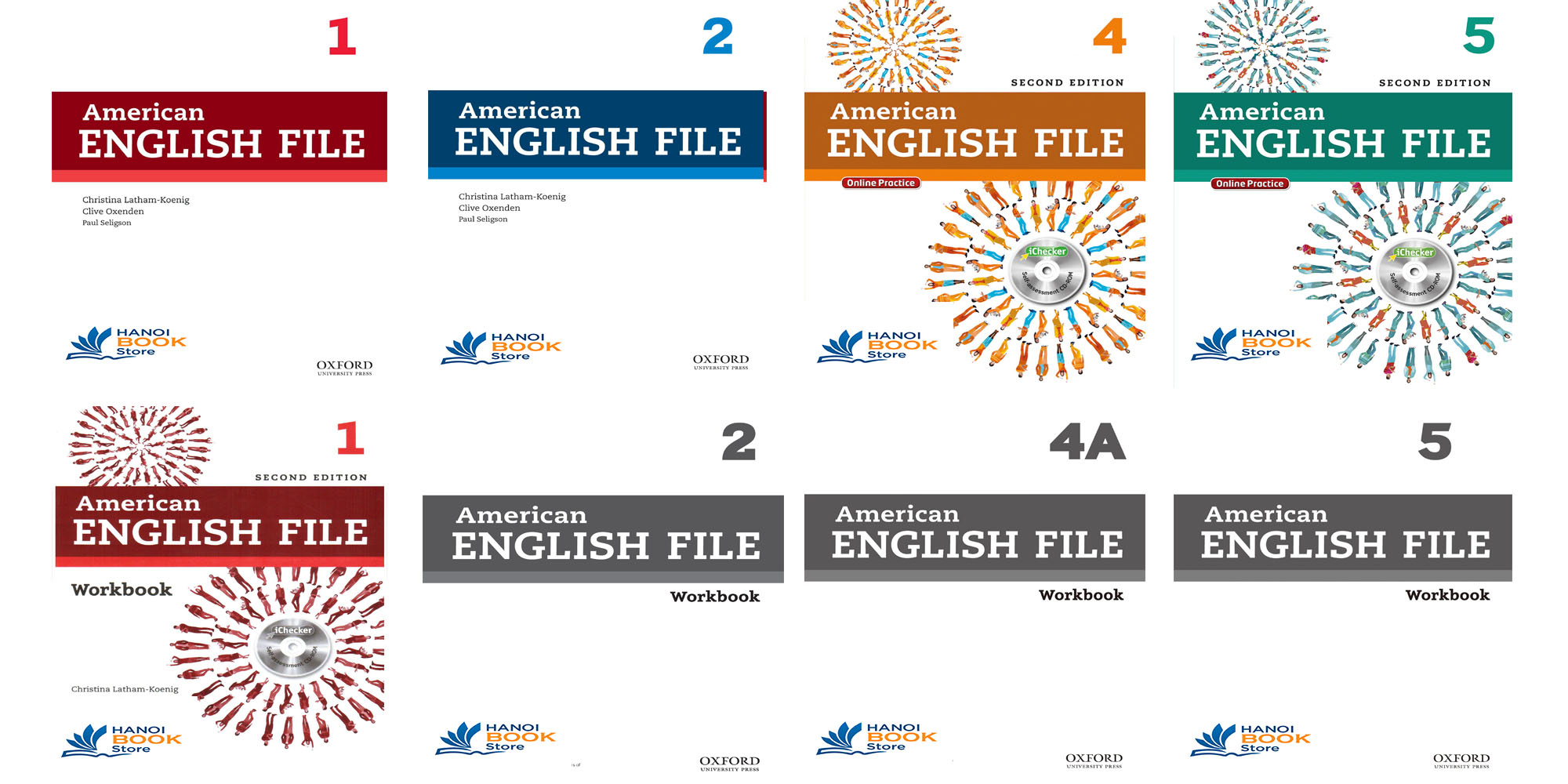 AMERICAN ENGLISH FILE WORKBOOK 1-5 (Sách màu)