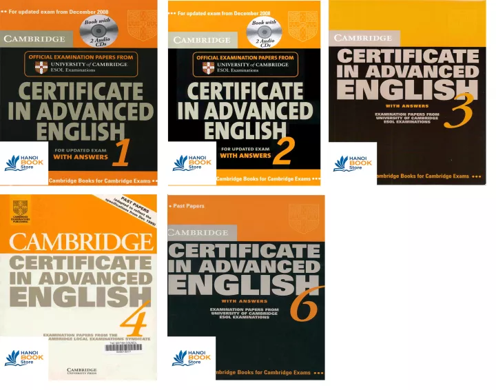 Cambridge Certificate in Advanced English 1, 2, 3, 4, 6 ( den trang)