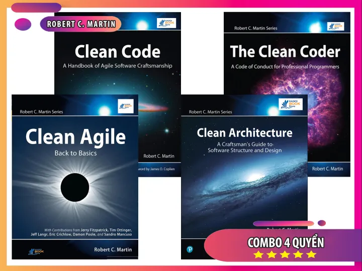 Clean Code - The Clean Coder - Clean Architecture - Clean Agile - Robert C. Martin (Combo 4 )