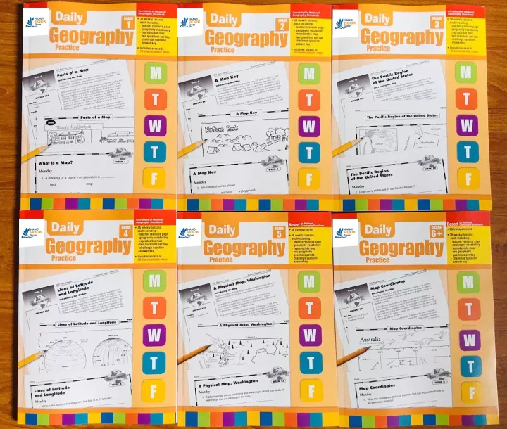 Bộ Sách 6 quyển Daily Geography Practice 1,2,3,4,5,6