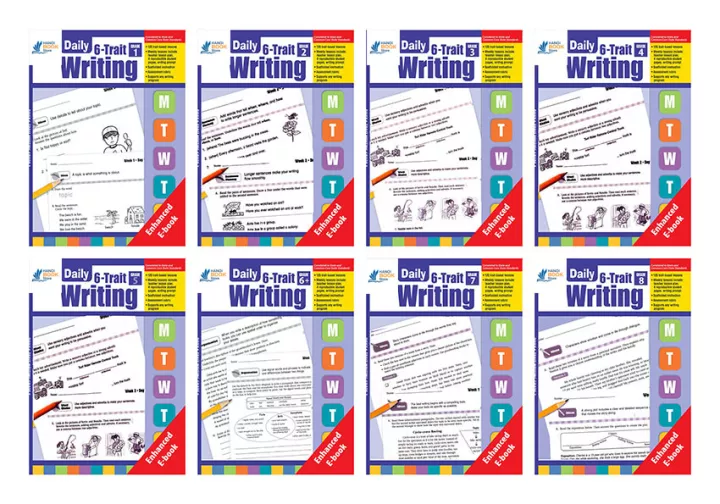 DAILY TRAIT WRITING GRADE 1-8 (Sách đen trắng)