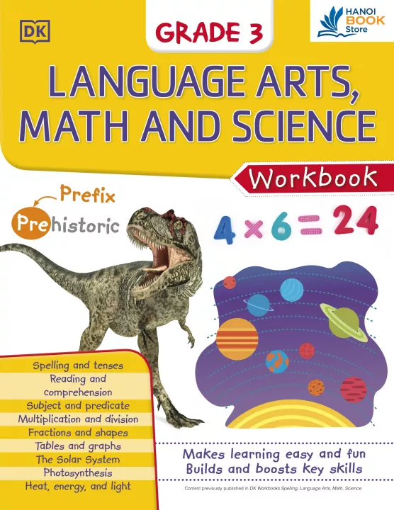 DK Workbooks Language Arts, Math and Science, Grade 3 ( sách đen trắng )