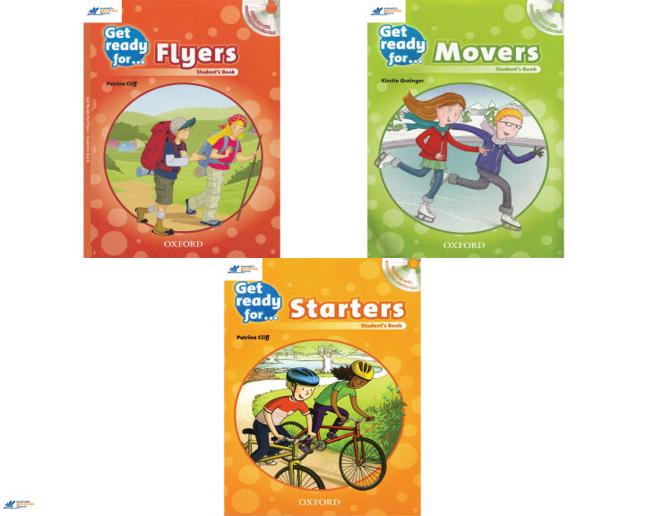 Get Ready Starter, Mover, Flyer 3 cuốn mới (Sách màu)
