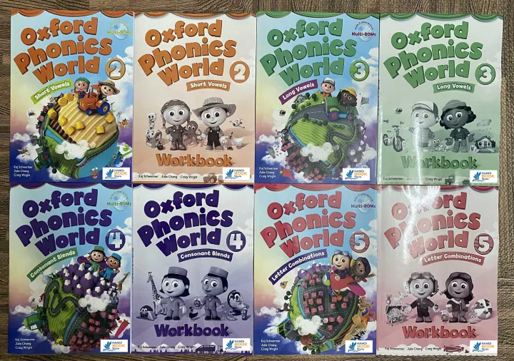Oxford Phonics World 1,2,3,4,5 Student Book & Workbook ( tài liệu in màu)