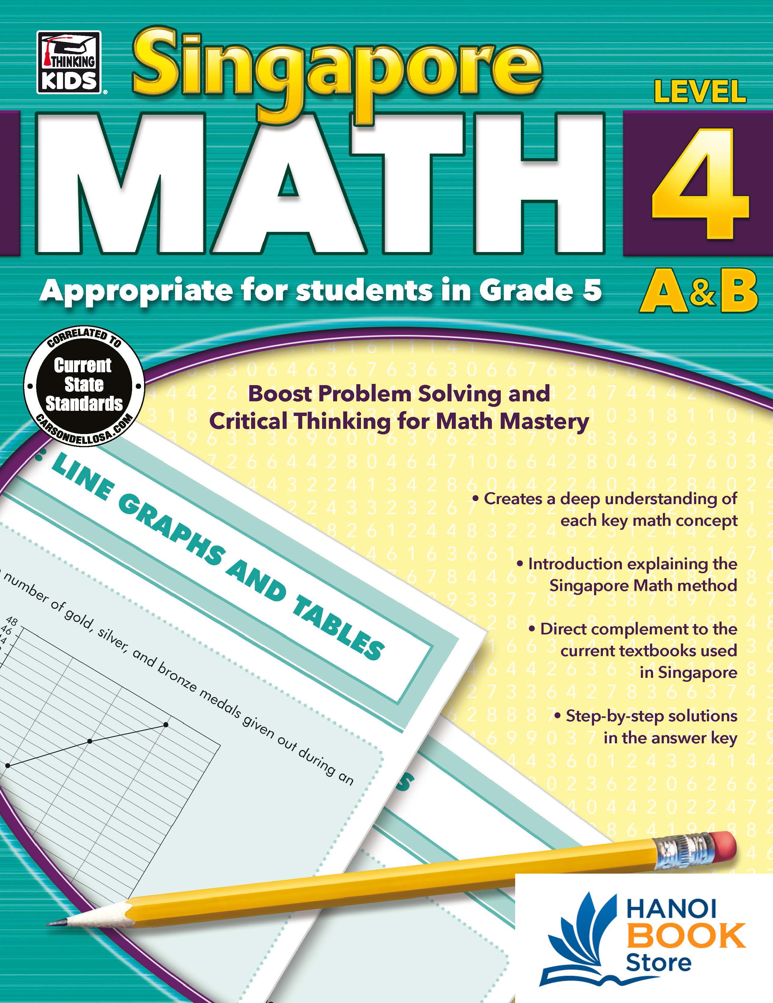 Singapore Math 4 (Sách đen trắng)