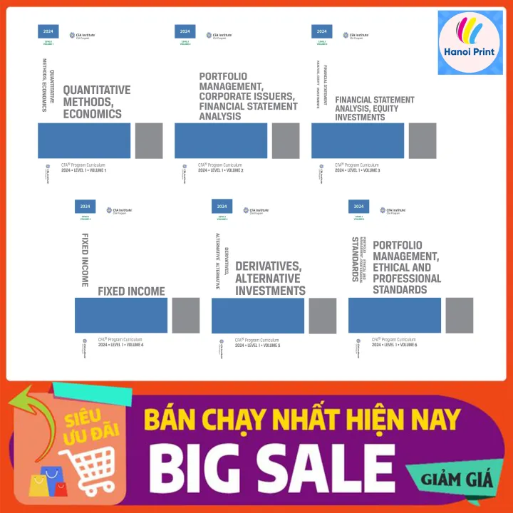 Sách 2024 CFA Program Curriculum Level I (1-6) - Sala bookstore