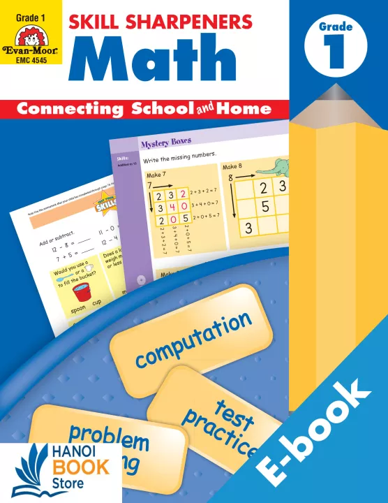 Skill Sharpeners Math, Grade 1 ( sách màu )