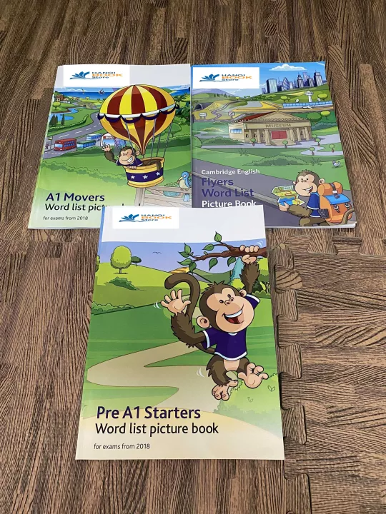 Bộ 3 quyển A1 Movers, FLYERS, STARTERS WORDLIST PICTURE BOOK