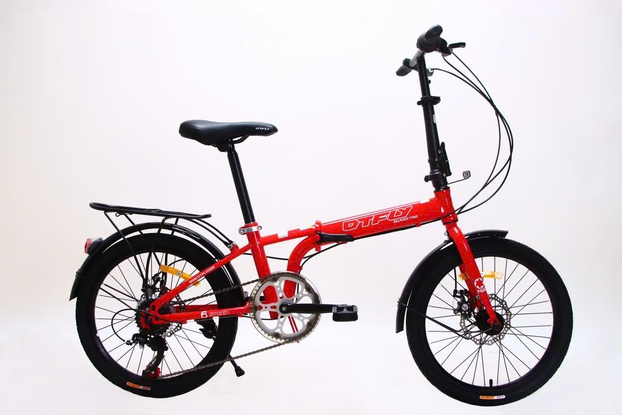 DTFLY 6S Xe Đạp Gấp- Khung thép gấp gọn, Tay đề vặn Shimano Revoshift6 tốc độ