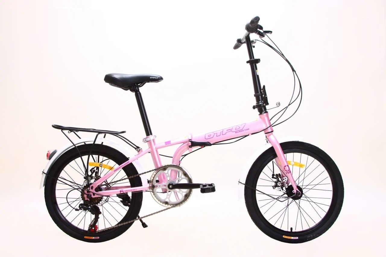 DTFLY 6S Xe Đạp Gấp- Khung thép gấp gọn, Tay đề vặn Shimano Revoshift6 tốc độ