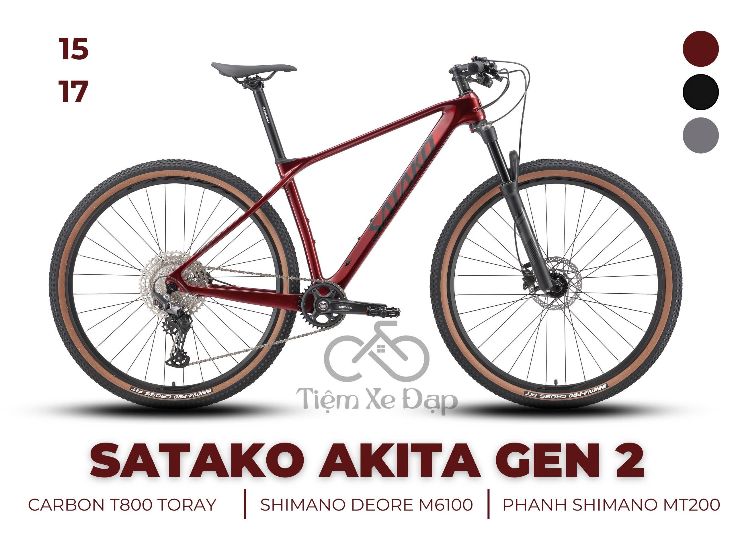 Xe Đap Địa Hình SATAKO AKITA GEN 2, Xe Đạp Địa Hình Carbon