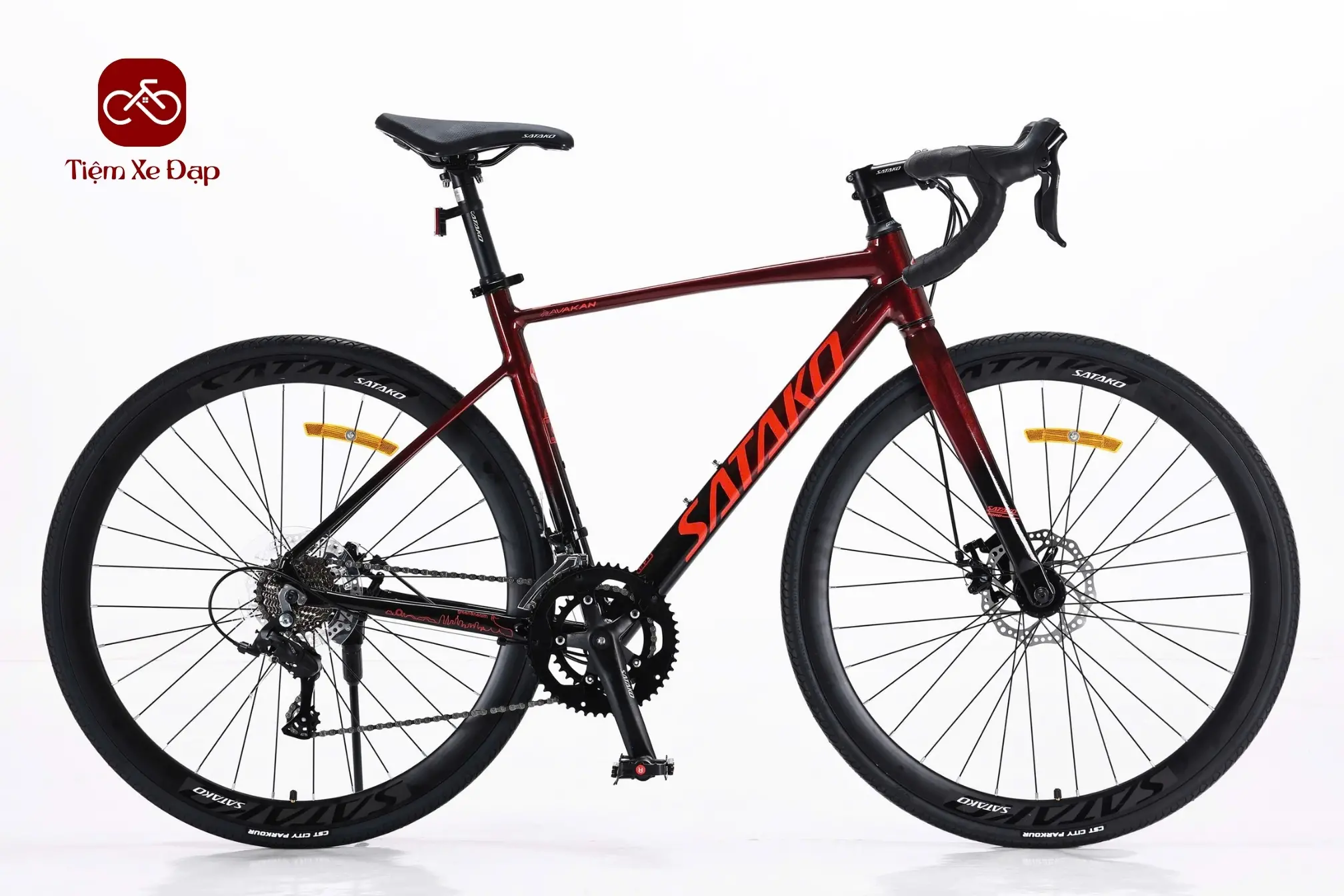 Xe Đạp Đua SATAKO AVAKAN S 2026, Khung Nhôm 6061, Đề SENSAH REFLEX, Líp Thả ATA Cối Nổ