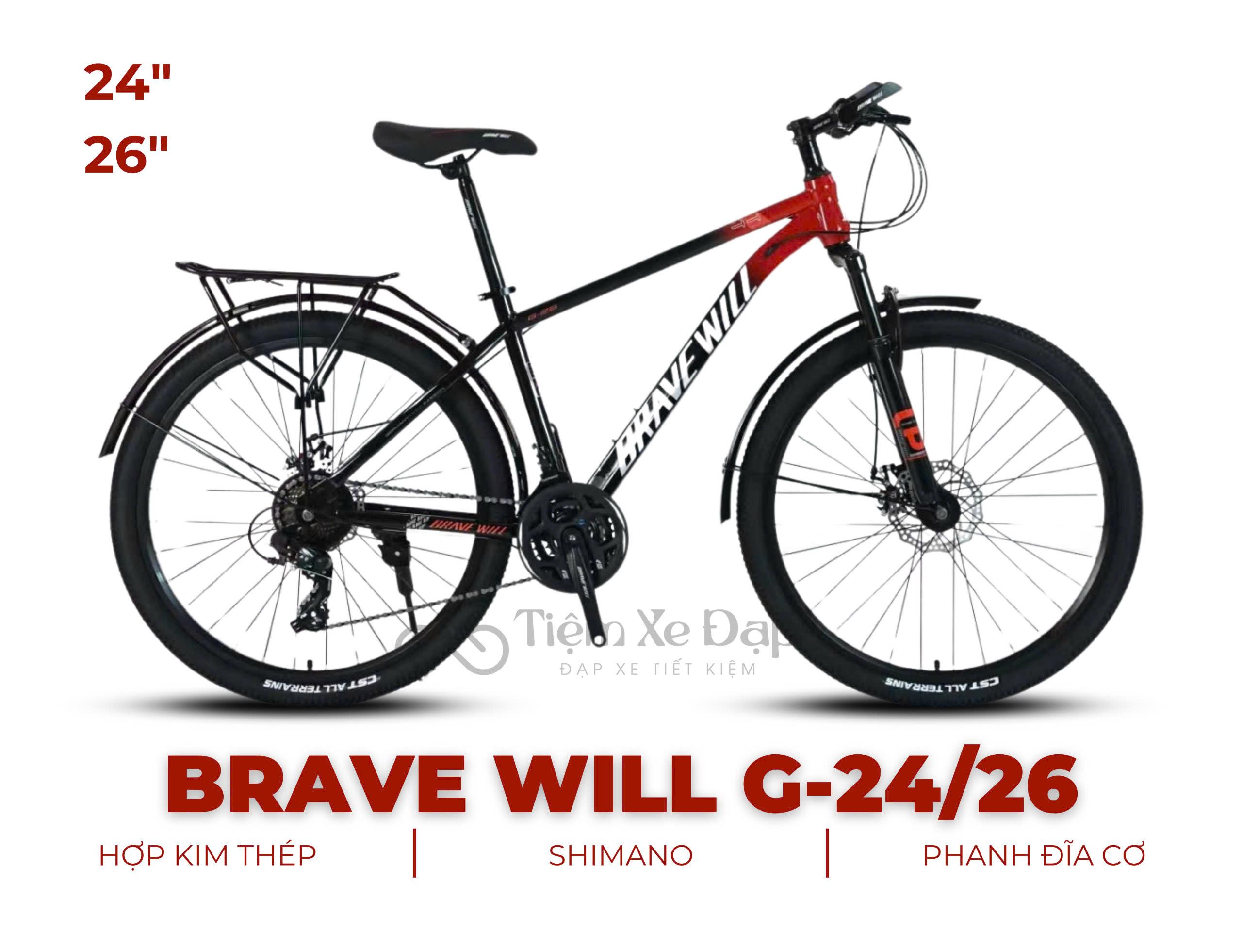 BRAVE WILL G24/26 - Xe Đạp Địa Hình Học Sinh