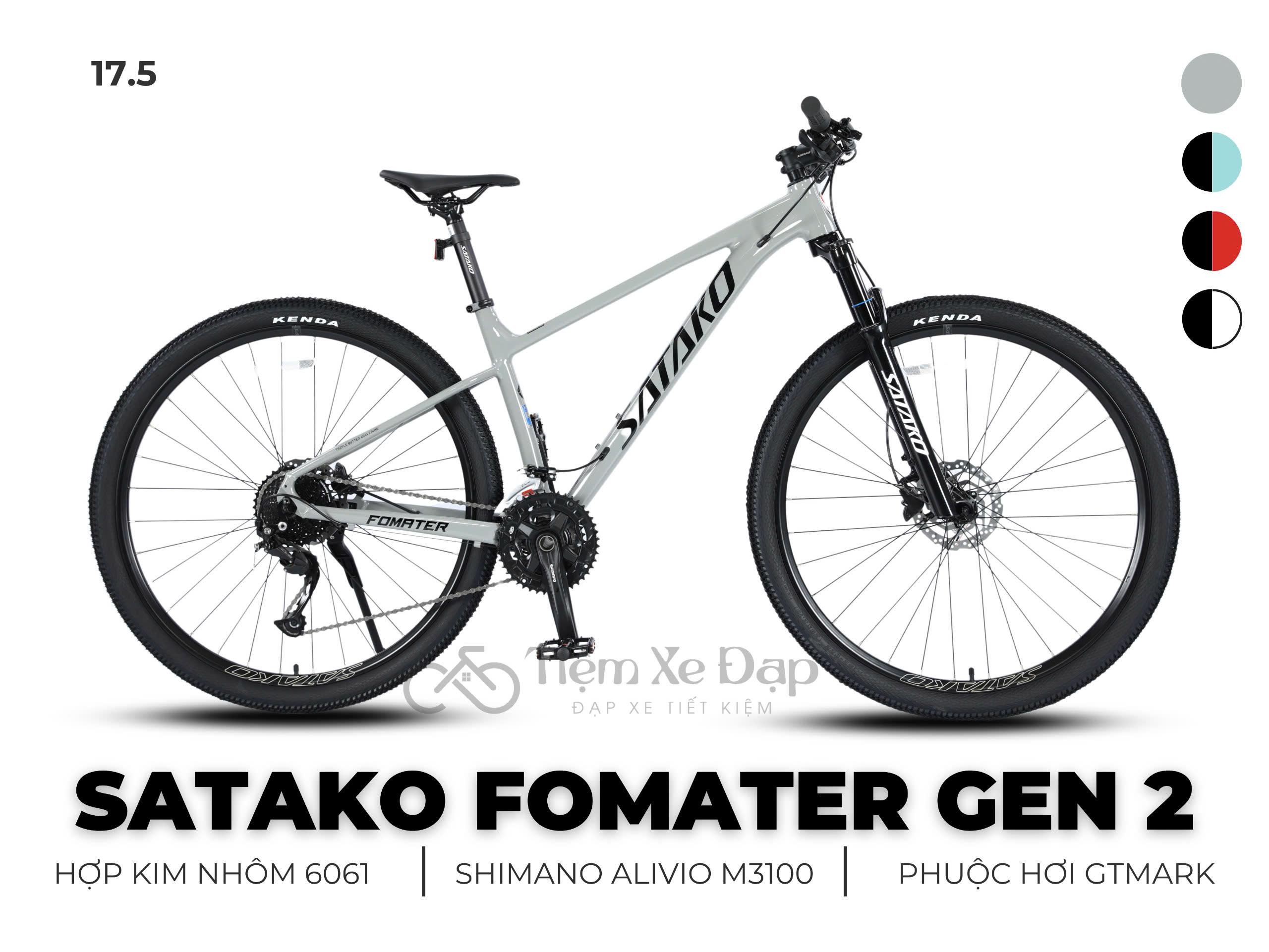 SATAKO FOMATER GEN 2 - Xe Đạp Địa Hình MTB - Phuộc hơi GTMARK 366Air-AHL