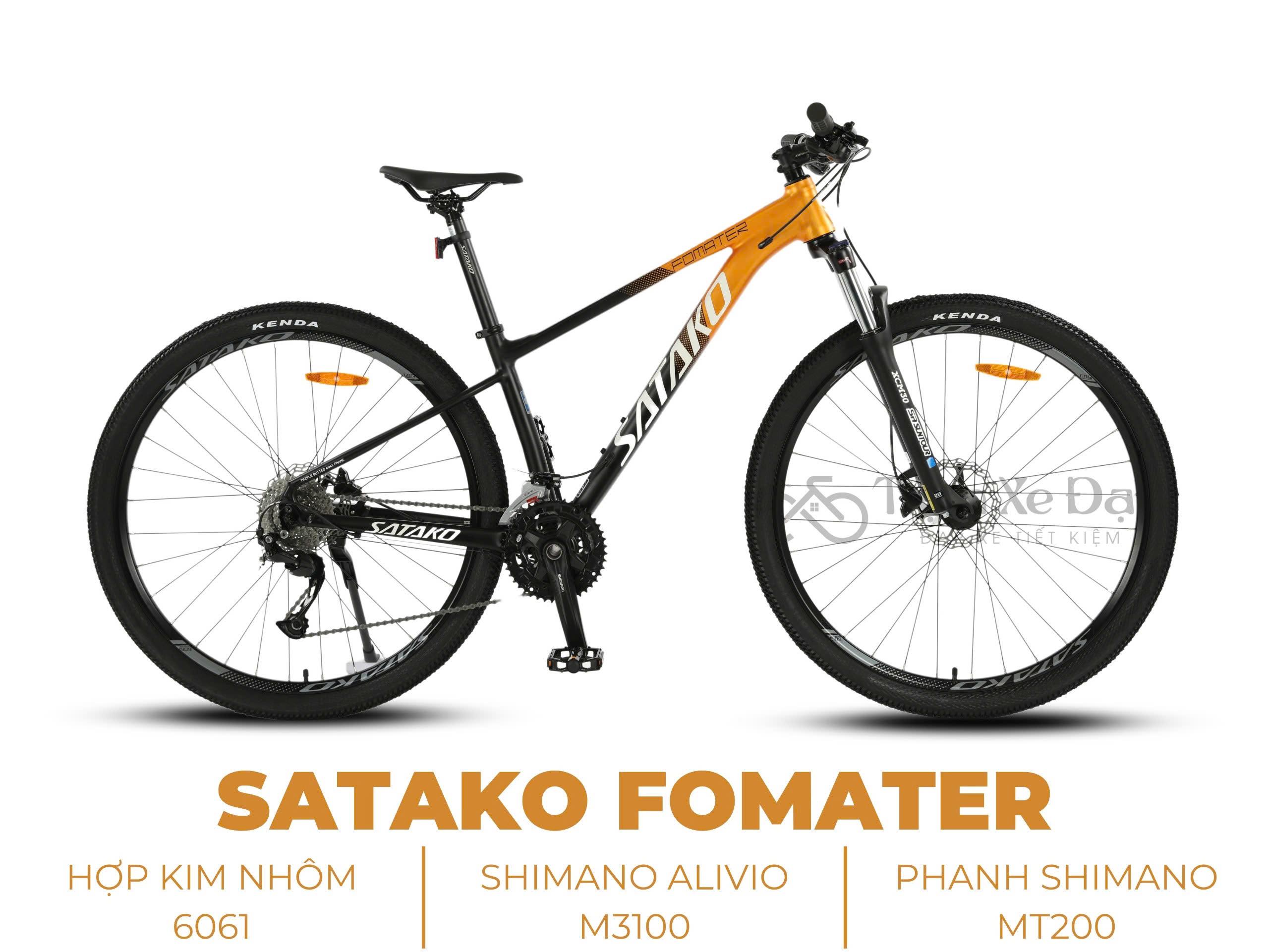 SATAKO FOMATER Xe Đạp Địa Hình MTB, Phuộc nhún dầu SUNTOUR SF20-XCM30