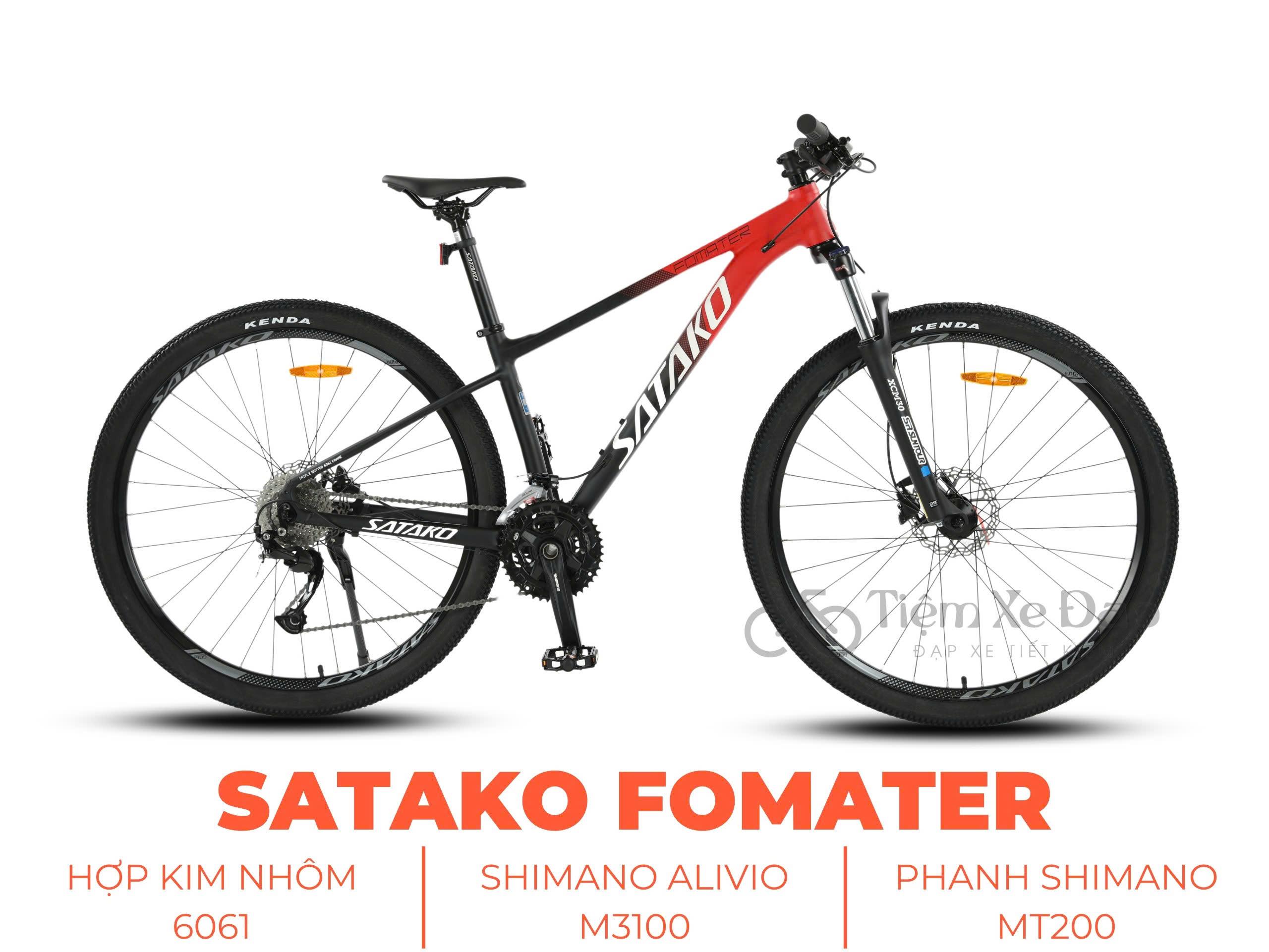 SATAKO FOMATER Xe Đạp Địa Hình MTB, Phuộc nhún dầu SUNTOUR SF20-XCM30