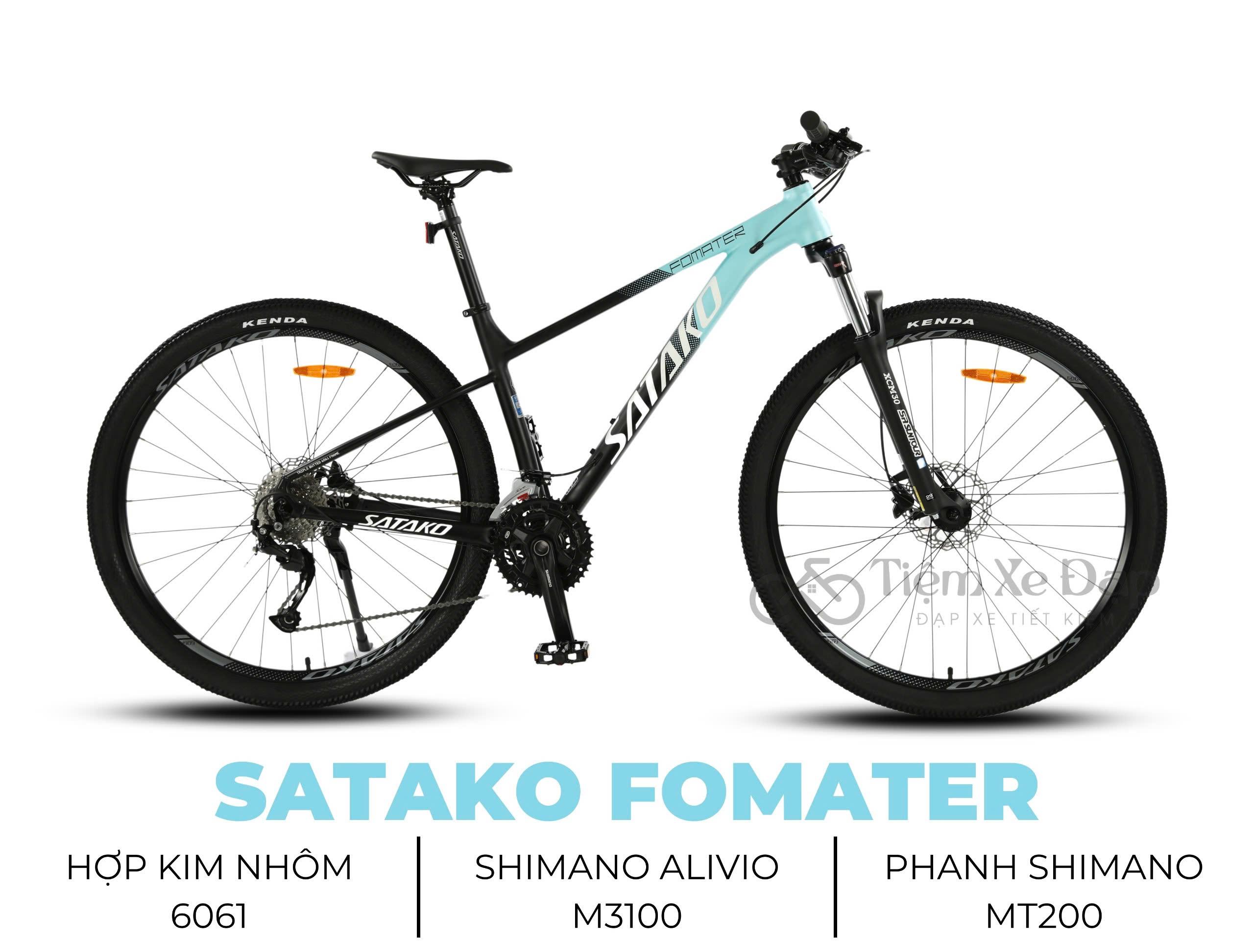 SATAKO FOMATER Xe Đạp Địa Hình MTB, Phuộc nhún dầu SUNTOUR SF20-XCM30