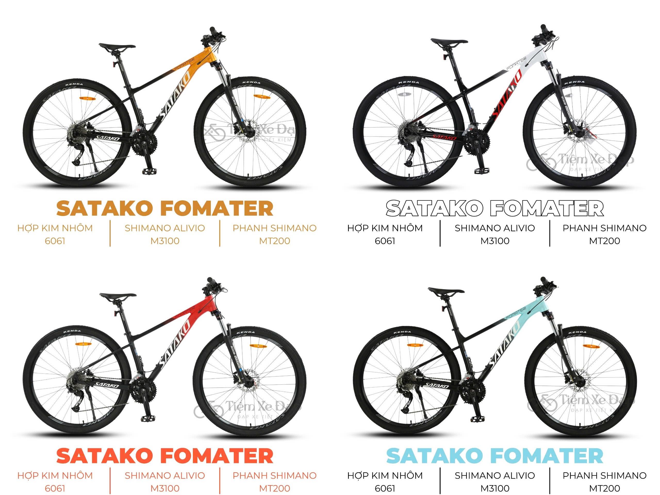 SATAKO FOMATER Xe Đạp Địa Hình MTB, Phuộc nhún dầu SUNTOUR SF20-XCM30