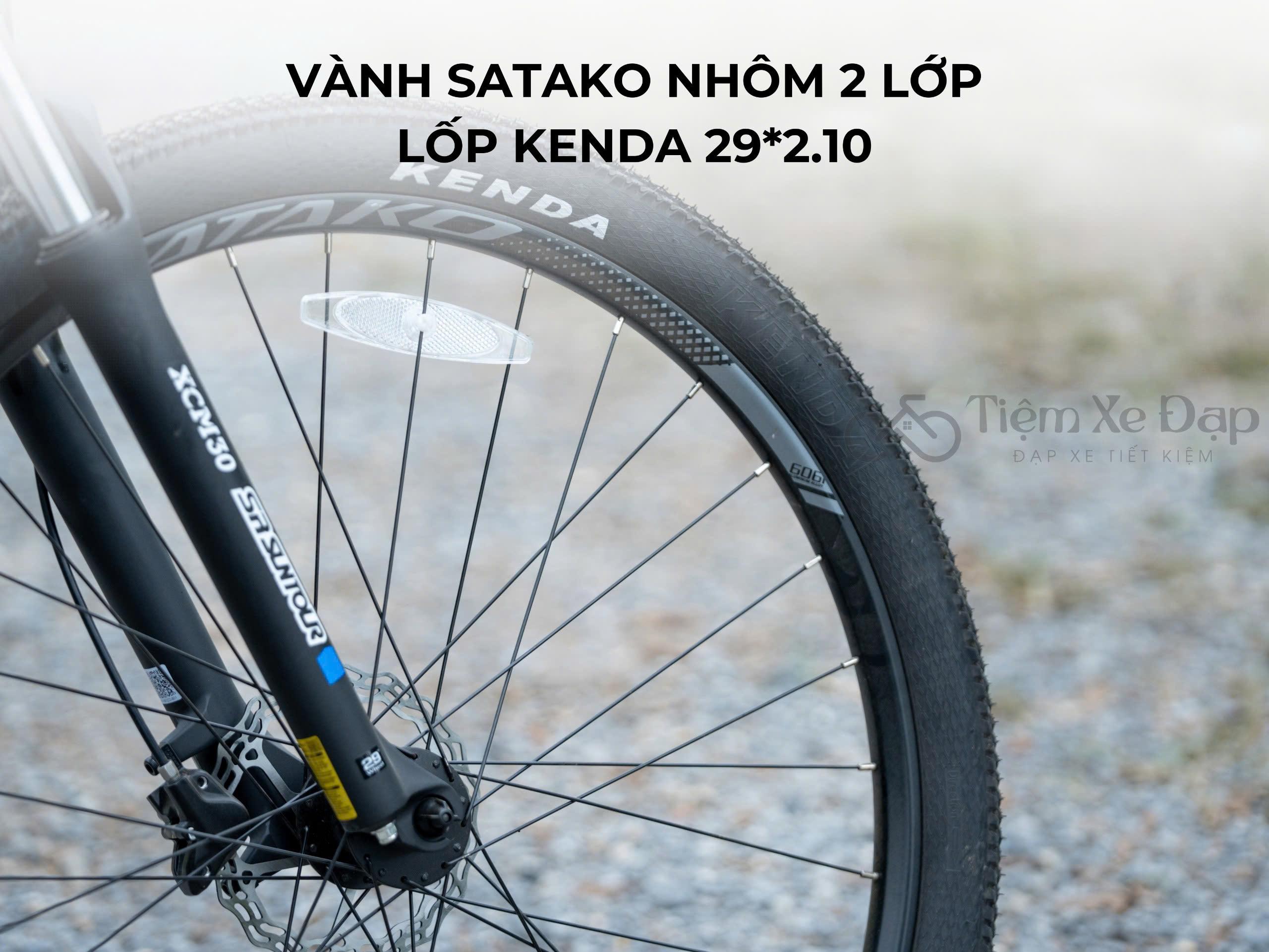 SATAKO FOMATER Xe Đạp Địa Hình MTB, Phuộc nhún dầu SUNTOUR SF20-XCM30