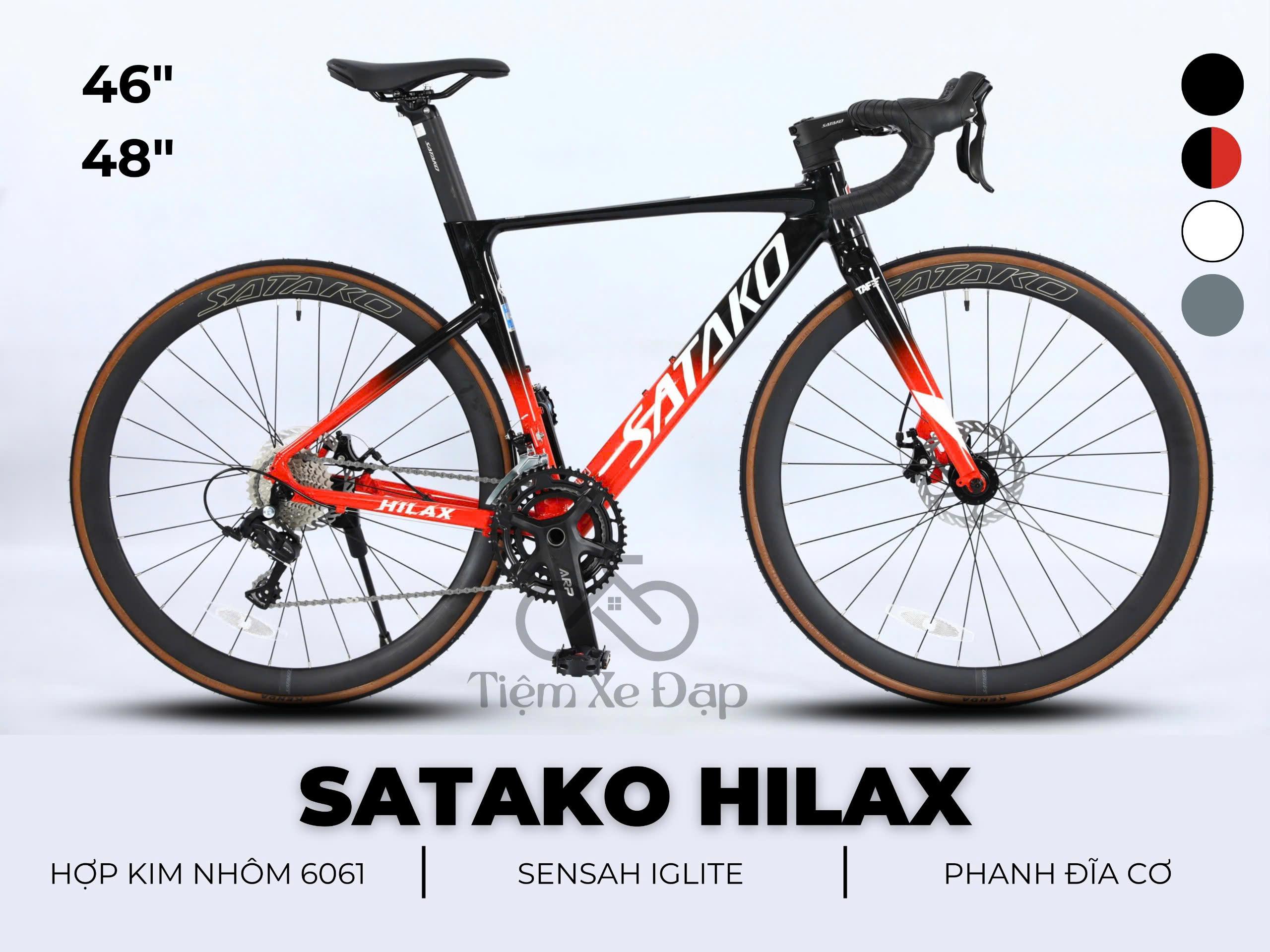 SATAKO HILAX - Xe Đạp Đua Khung Nhôm 6061, Tay Đề Lắc SENSAH