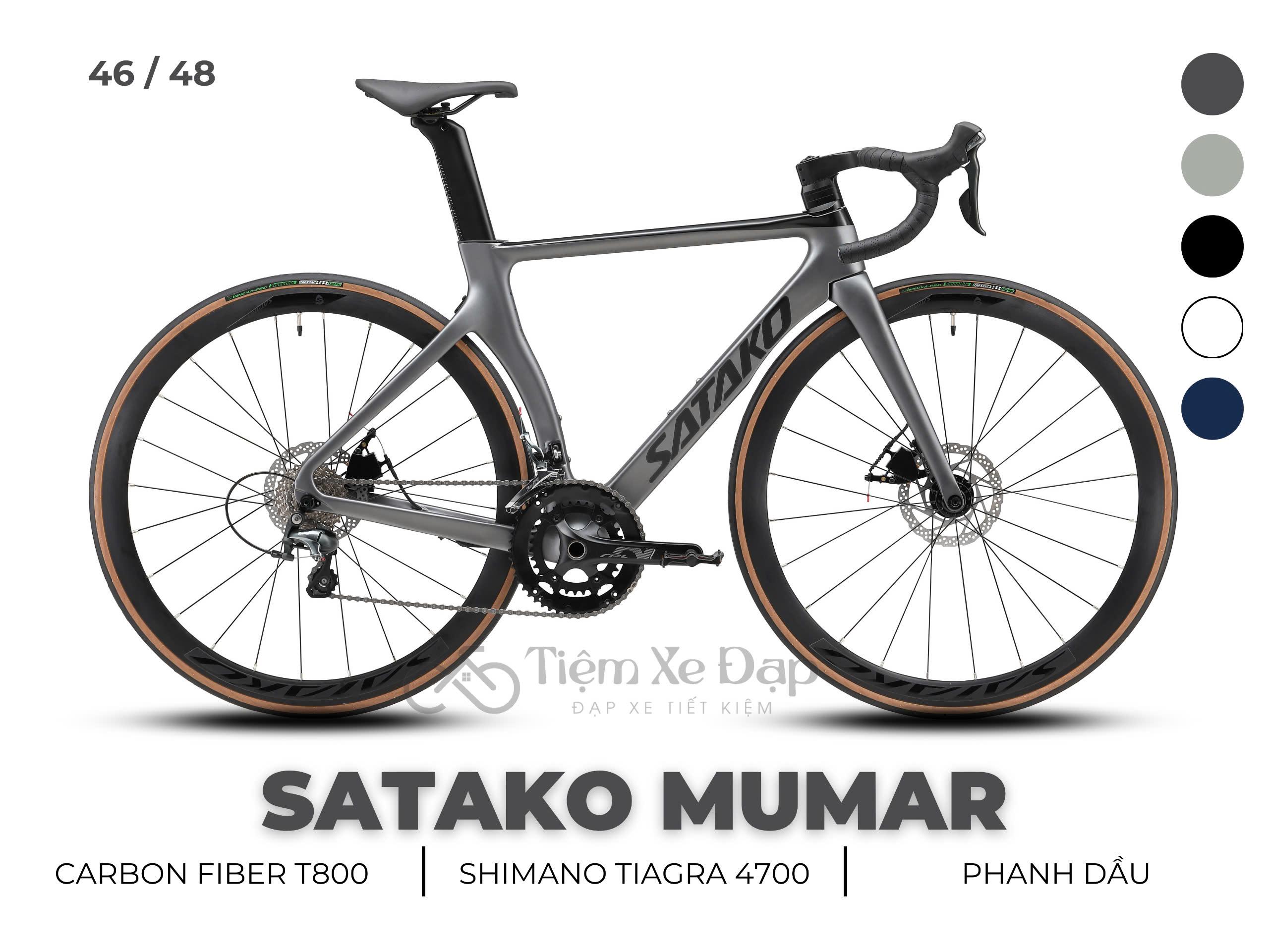 SATAKO MUMAR xe đạp đua road 700*25C, khung càng Carbon Fiber T800