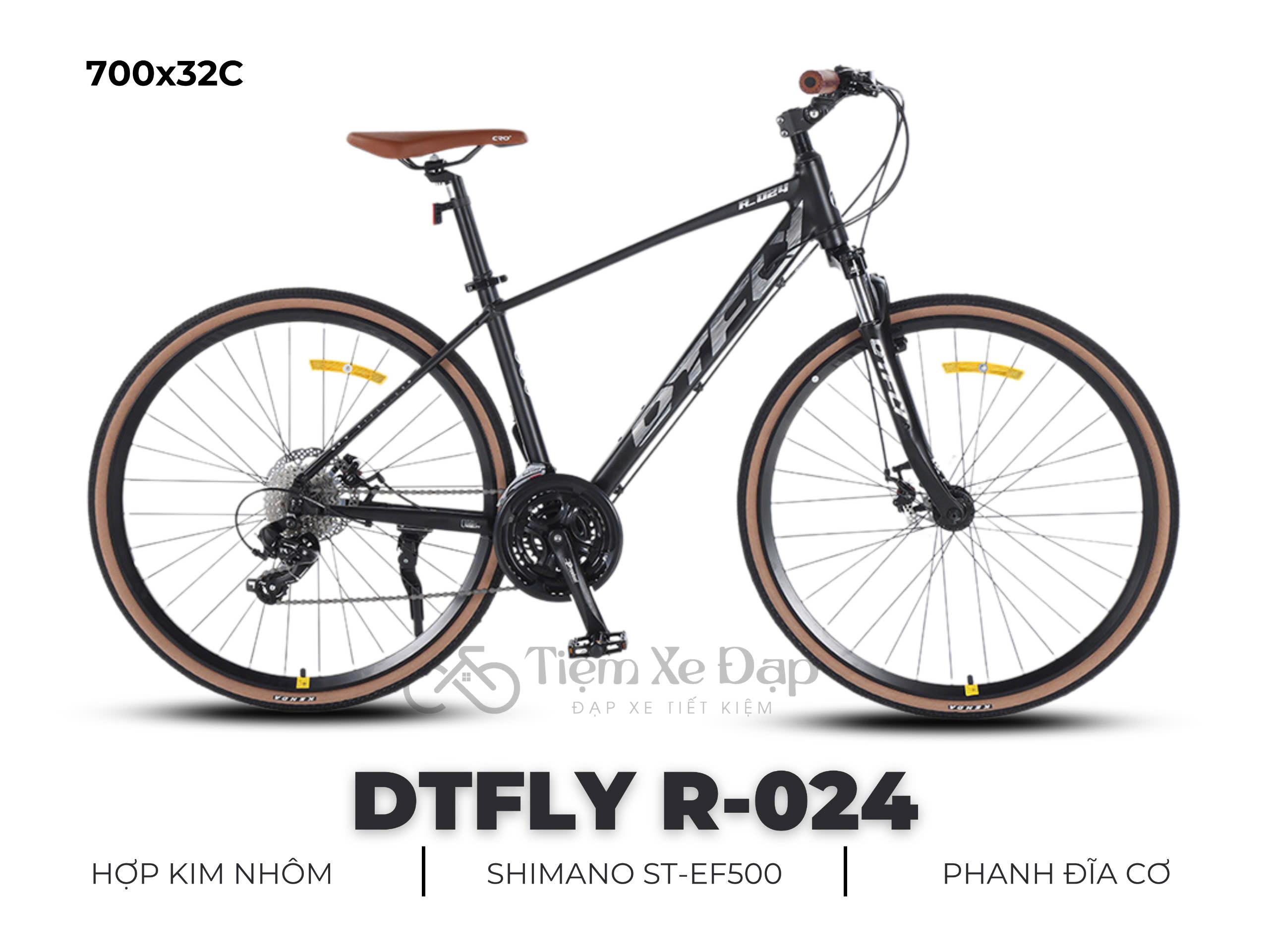 DTFLY R-024 Xe Đạp Touring Hybrid - Khung nhôm, Phuộc đúc rắc co, SHIMANO TOURNEY, 24 tốc độ