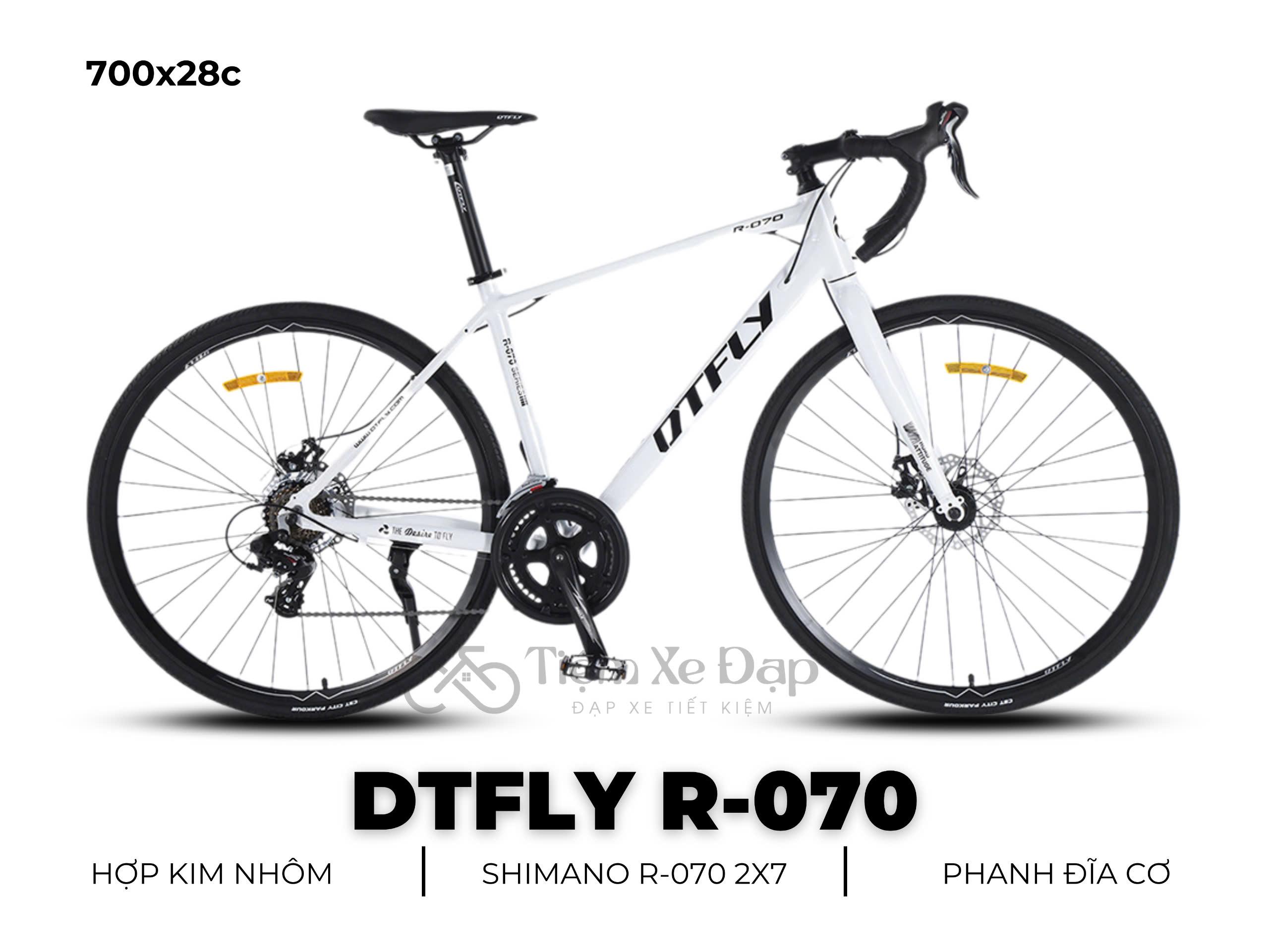 DTFLY R-070 Xe Đạp Đua - Khung nhôm, Tay đề lắc, Phanh đĩa cơ
