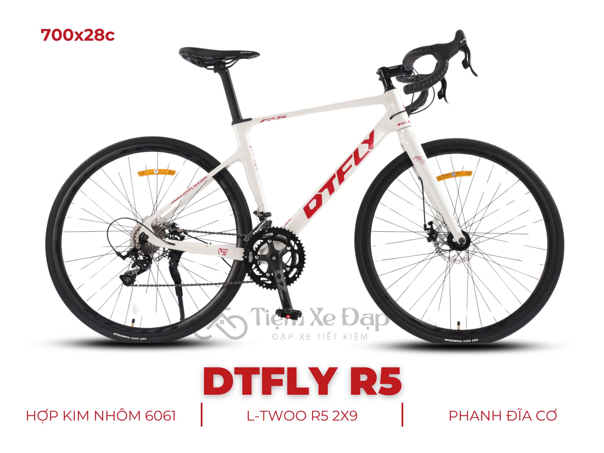 DTFLY R5 Xe Đạp Đua - Khung nhôm, Phanh đĩa, L-TWOO R5