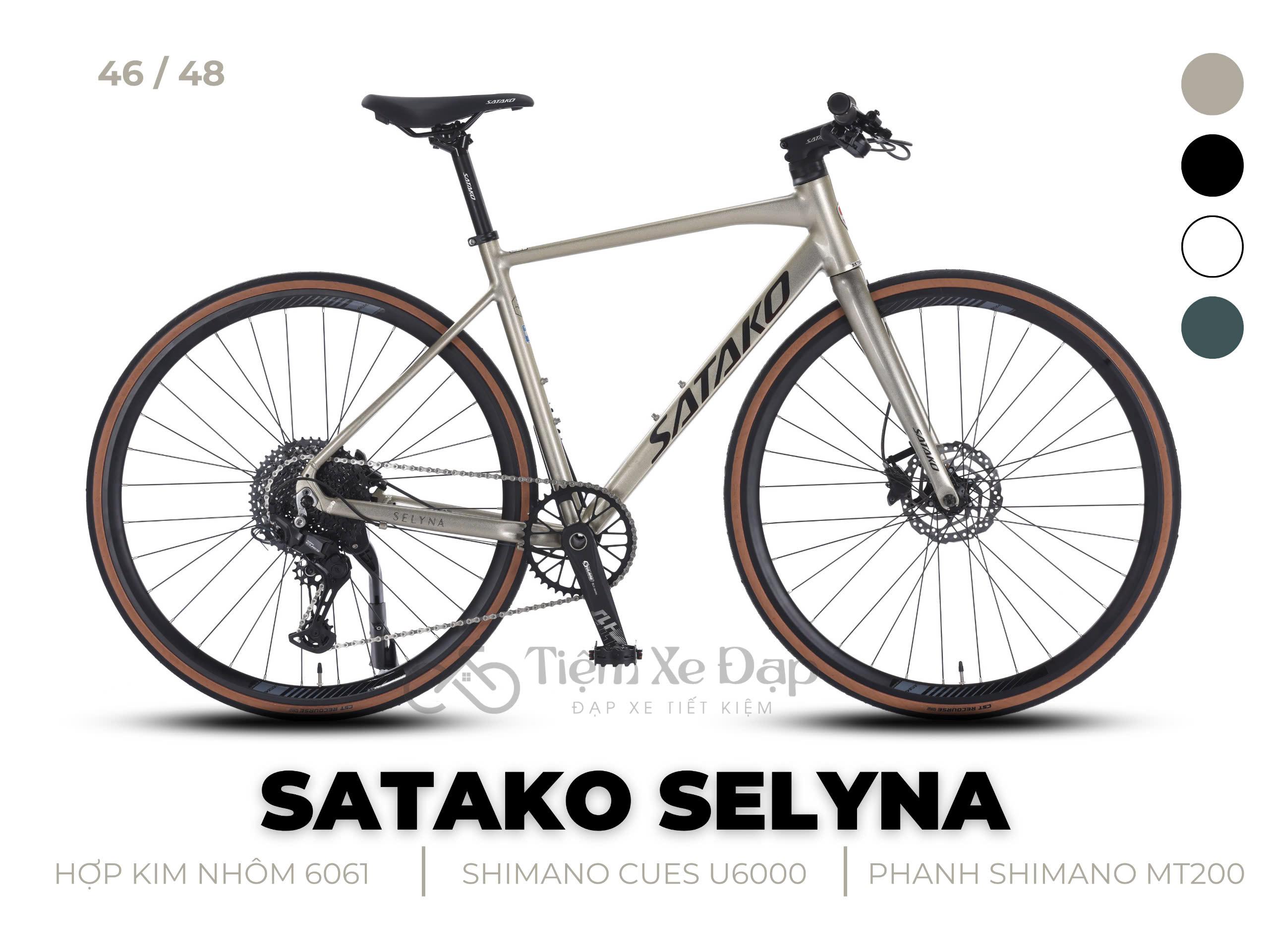 SATAKO SELYNA xe đạp đường phố touring 700x28c, đề SHIMANO CUES U6000