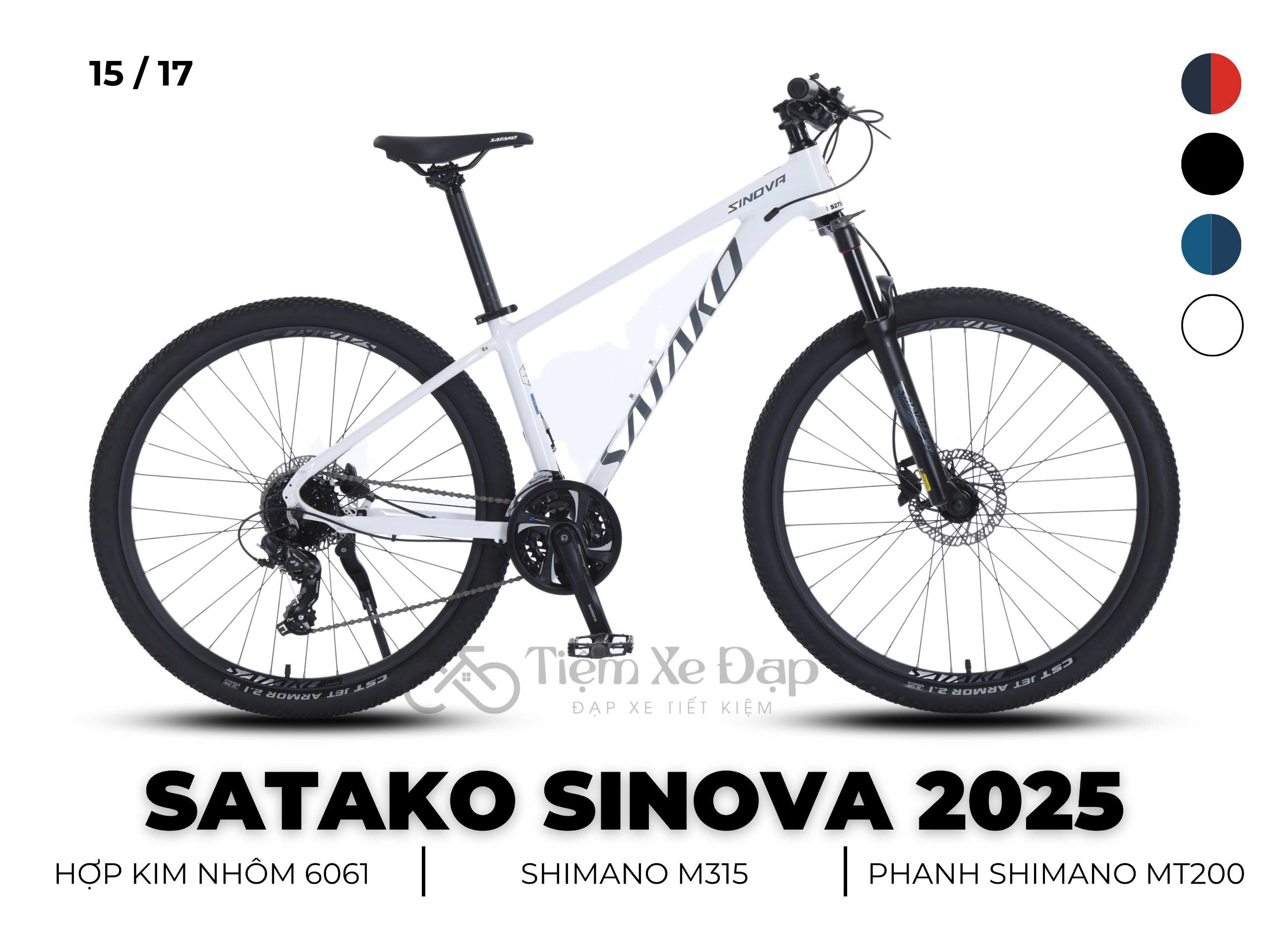 SATAKO SINOVA 2025 xe đạp địa hình MTB khung nhôm 6061 bánh 27.5 inch