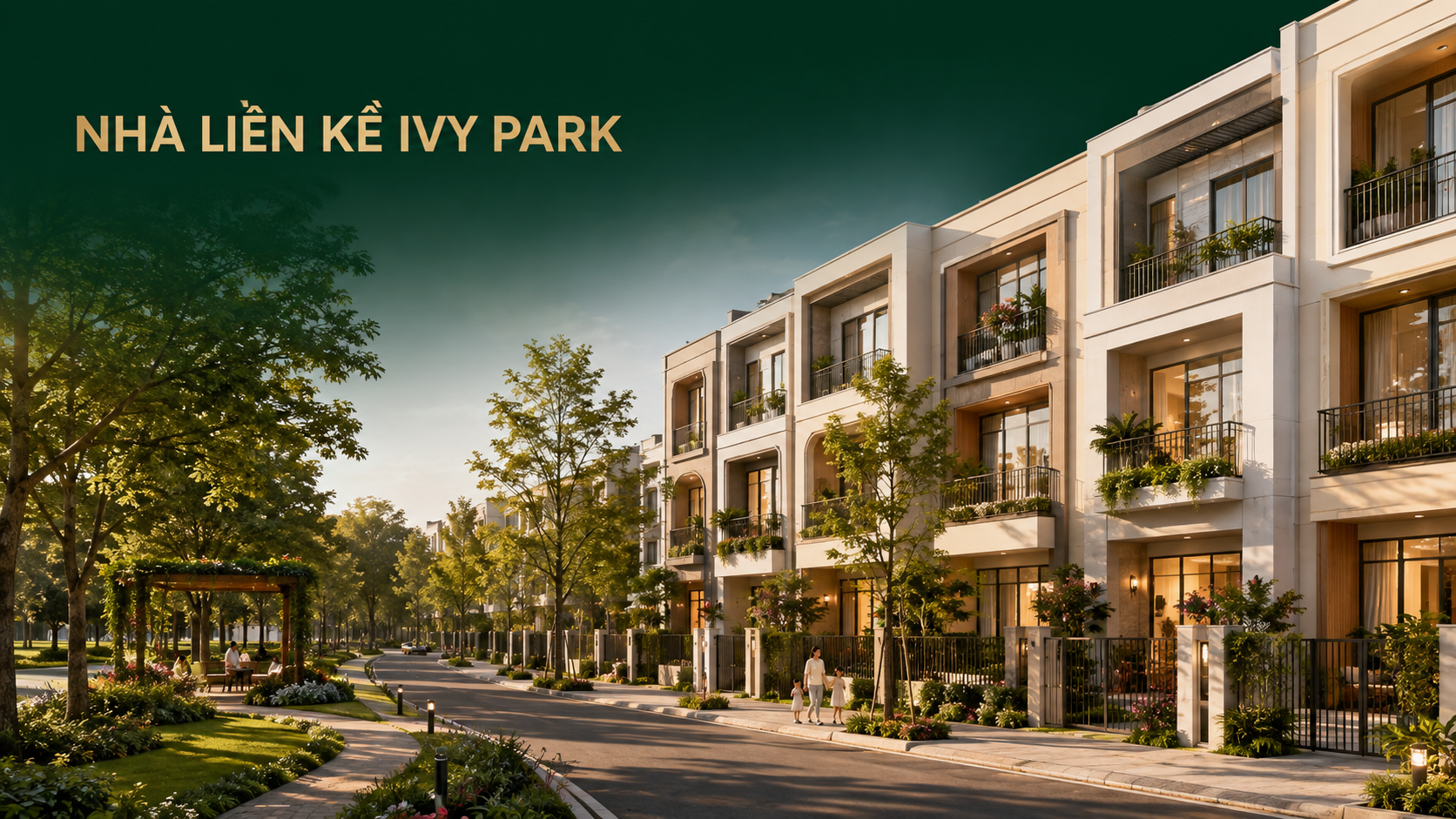 Phối cảnh minh họa nhà liền kề phân khu Ivy Park
