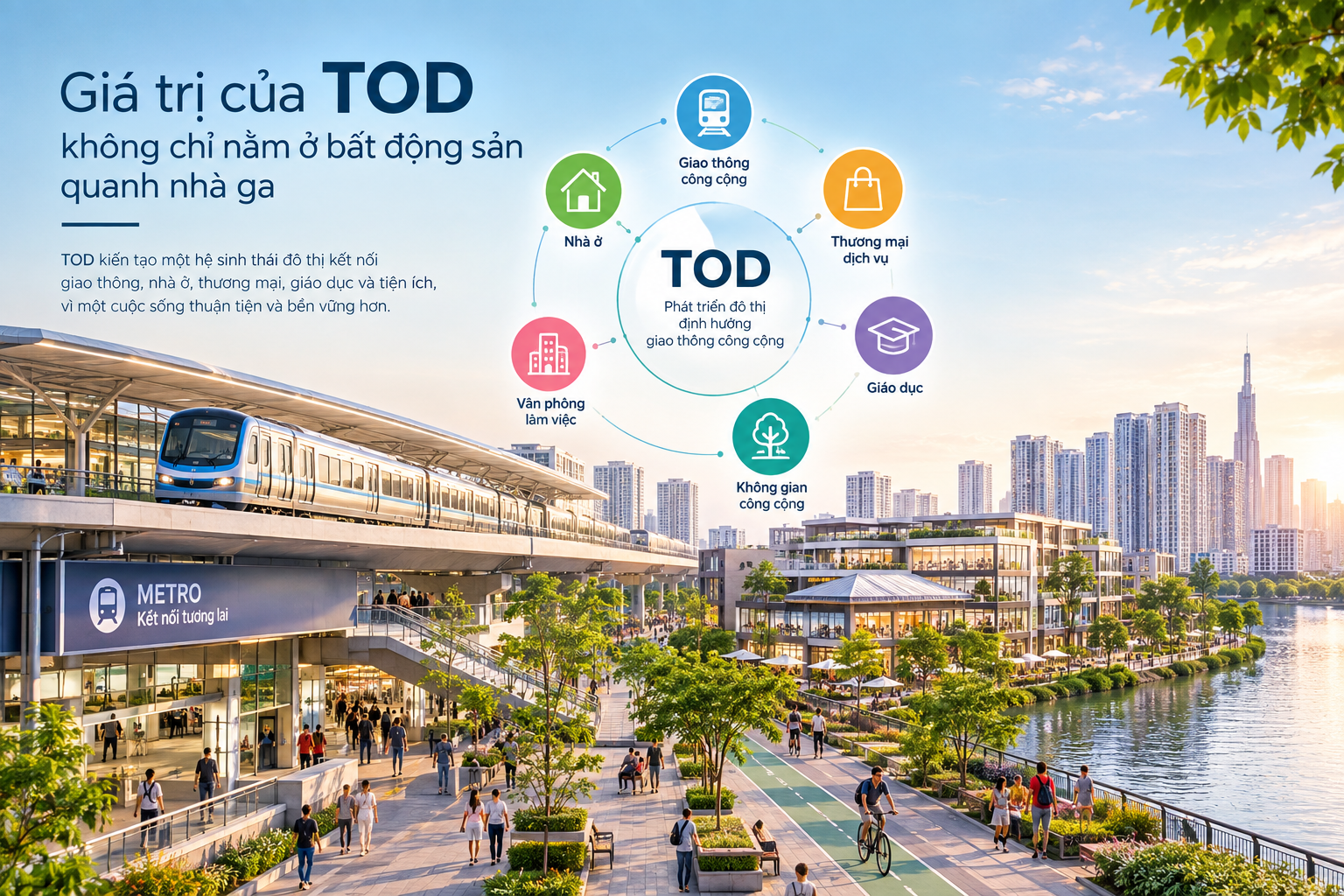 Giá trị TOD không chỉ nằm ở bất động sản quanh nhà ga